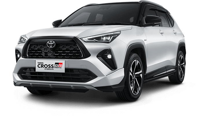 Yaris Cross S Hybrid EV warna Attitude Black Mica / Platinum White Pearl
