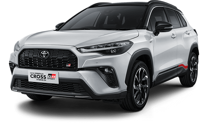 New Corolla Cross Hybrid EV GR Sport warna Platinum White Pearl - Attitude Black (Spot Order*)