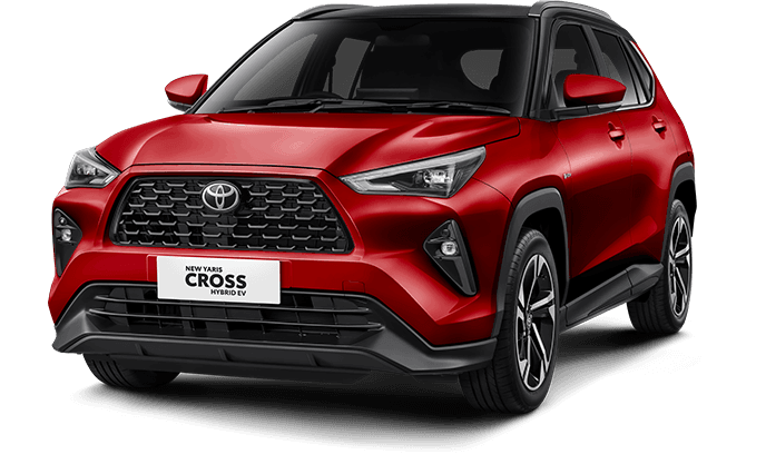 New Yaris Cross G Hybrid EV warna Attitude Black Mica / Spicy Scarlet (Spot Order*)