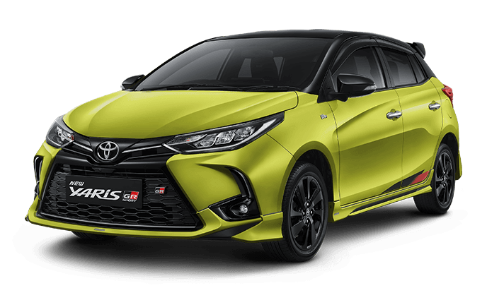 Yaris warna Black + Citrus Mica Metallic
