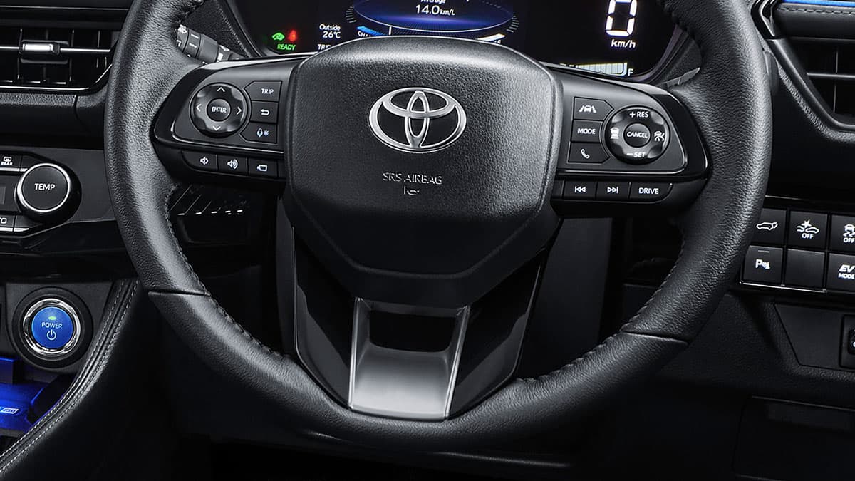 New Yaris Cross G Hybrid EV: Convenient Steering Wheel with Switch Button