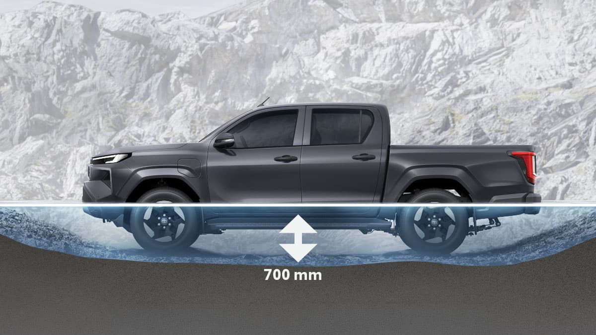 New Hilux Battery EV: Confident Off-Road Capability with High Wading Depth