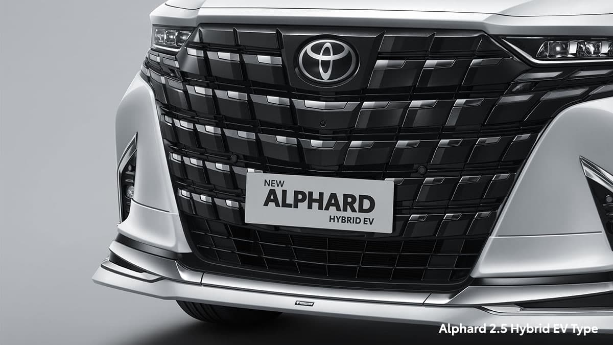 New Alphard Hybrid EV: Luxury Front Grille